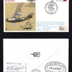 1973 Great Britain No 230 Squadron Royal Air Force 60th Anniversary of the formation of the Squadron Flight Cover from RAF Odiham via Westland Helicopter and Rolls-Royce Division to to Westland Heliport, London