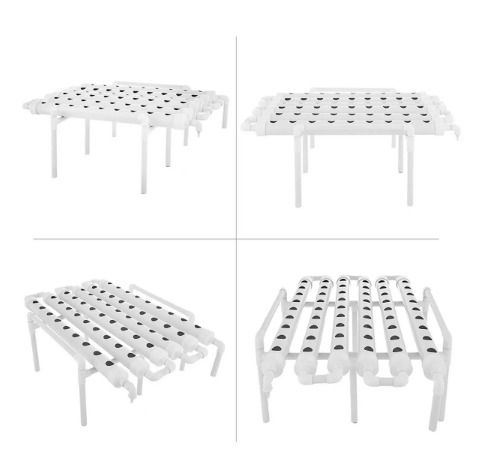 54 Holes Hydroponic Piping Site Grow Kit Deep Water Culture Planting Box Gardening System Nursery Pot Hydroponic Rack 220V