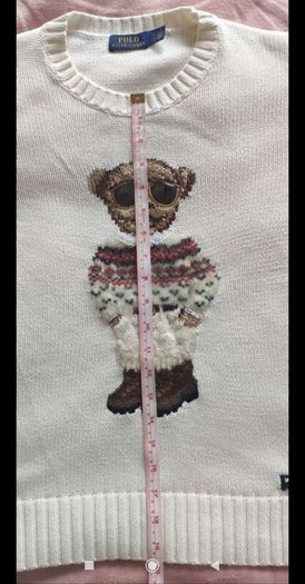 Authentic Polo Ralph Lauren  Bear Jumper. Size S. Cotton/Wool