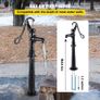Hand Water Pump w/ Stand, 15.7 x 9.4 x 53.1 inch Pitcher Pump & 26 inch Pump Stand w/ Pre-set 1/2" Holes for Easy Installation, Rustic Cast Iron Well Pump for Yard, Garden, Image 3