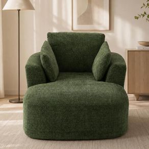 Softy Compressed Indoor Lounge Sofa Chair - Green