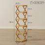 foldable 6-tier shoe stand made of bamboo, for max. 9 pairs of shoes, 30 x 29 x 108 cm, Natural Image 3