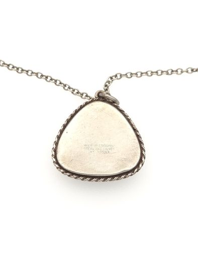 Vintage 925 Sterling Silver Real Butterfly Wing Necklace