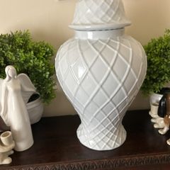 Paul Costello white ceramic Urn