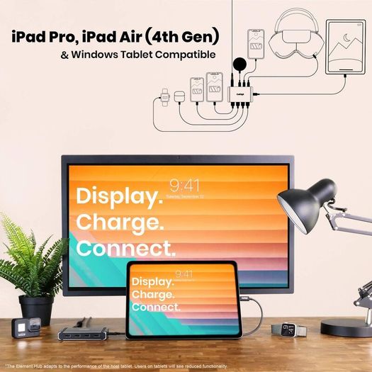 CalDigit Thunderbolt 4 Element Hub - Universal Multi-Port Hub, 4X Thunderbolt 4/USB4 Ports, 4X USB 3.2 Gen2 10Gb/s Ports, Single display up to 8K or Dual 4K 60Hz Displays, 60W Charging with 0.8m Cable