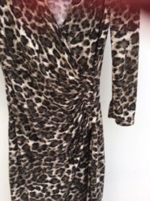 Zapara Animal Print Wrap style dress 10