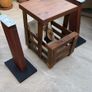 homemade hi-fi table with record box and speakers stands Image 4