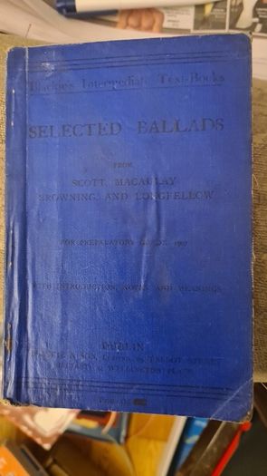 . Selected Ballads From Scott, Macaulay Browning And Longfellow. Fior Preparatory Grade 1907. Paperback In Good Condition.