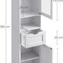 Bathroom Cabinet White Height-Adjustable shelves Image 3