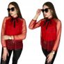 Lace blouse with a bow at the neck Image 2