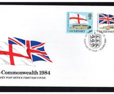 1984 Guernsey Links with Commonwealth Commemorative Stamps First Day Cover (FDC)
