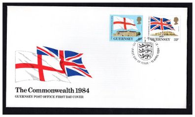 1984 Guernsey Links with Commonwealth Commemorative Stamps First Day Cover (FDC)