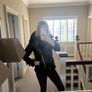 Sheepskin genuine black leather Image 4