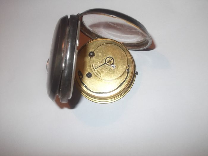 a rare solid silver pocket watch chester  silver date 1774