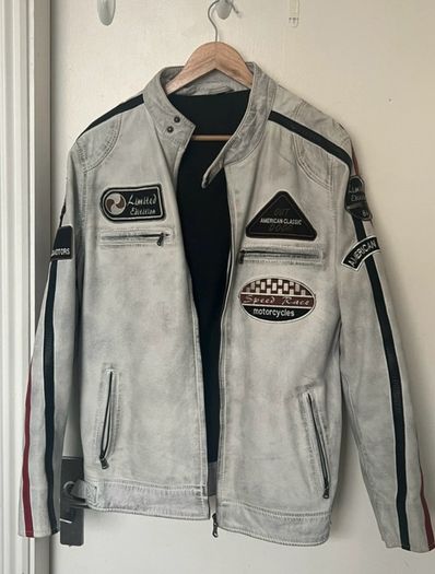 Genuine Lamb Leather Motorcycle Jacket
