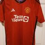Official Adidas Manchester United 2023/24 Home Shirt - Size M (Slim Fit) Image 8
