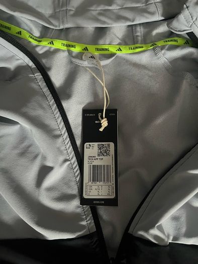 Adidas ClimaCool tech top Training hoodie Zip-Up Sweatshirt with Zipped Pockets, Size XL