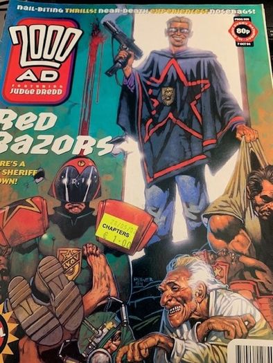 2000 AD Featuring Judge Dredd Progs 576,640, 780,779, 785,839,884,908,916, mix progs running 28 May 1988- intermittent-2nd Dec 1994 IPC Magazines