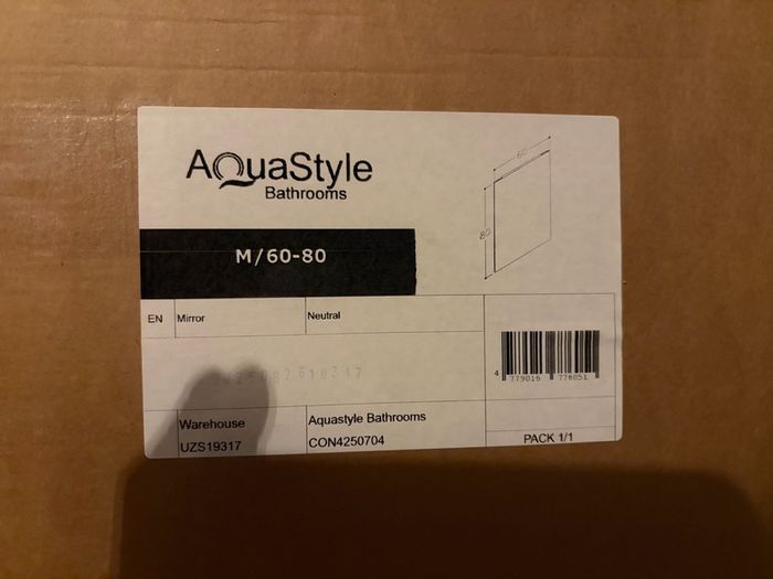 Brand New (unboxed) Bath Shower Screen