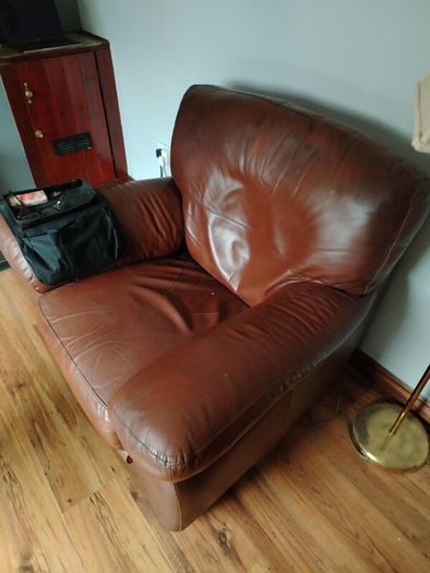leather armchair