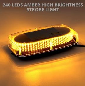 Justech 240 LED Car Warning Light Amber Magnetic Emergency Flashing Beacon Light Warning Strobe Light