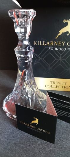 Killarney Crystal Two Candlesticks.