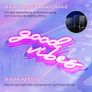Good Vibes Neon Sign,Neon Light Powered by USB with Switch, Purple Led Neon Light Sign for Bedroom,Wall Decor,Game Room,Party, Bar Decor Image 6