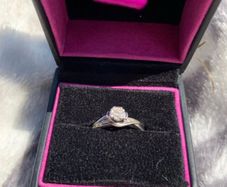 9ct White Gold Diamond Ring