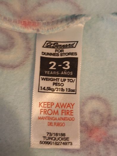 SALE!  Blue Floral Sleep Suit for 2-3 year olds