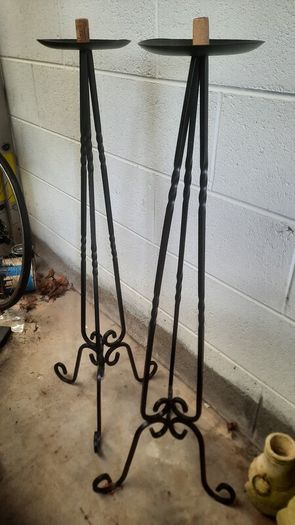 lampstand & 2 candle holders