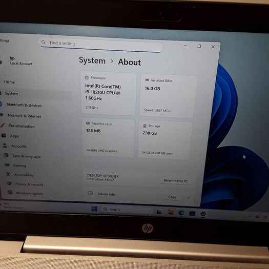 HP ProBook 440 G7 | Intel Core i5-10210U | 16GB RAM | 256GB Laptop