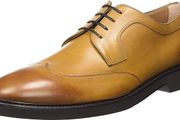HUGO BOSS men's shoes Jerrard Derb LTWT Brown210 Derbys 50478675 made of polished leather, 44 EU