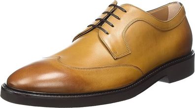 HUGO BOSS men's shoes Jerrard Derb LTWT Brown210 Derbys 50478675 made of polished leather, 44 EU