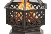 Rustic Fire Pit with Poker 62x54x56 cm XXL Steel