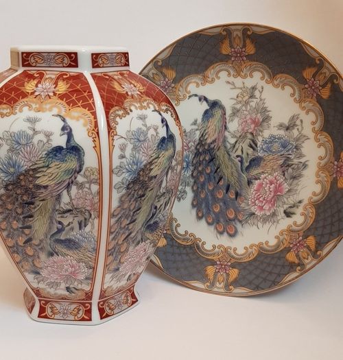 Porcelain Vase & Plate