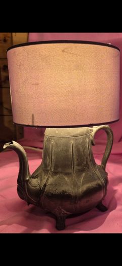 antique teapot lamp