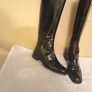 Prada Black All Leather Knee High Boots 38.5 Image 3