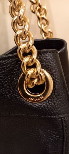 Coach "Edie" Turn-Lock Pebble Leather Bag / NEW
