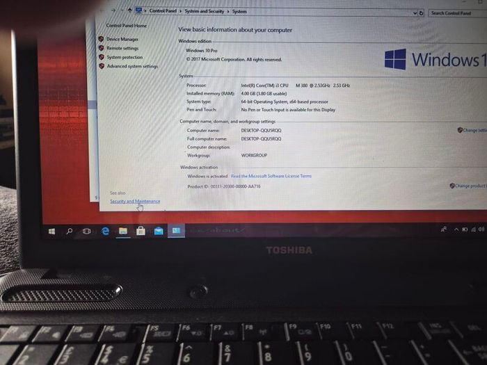 Toshiba satellite pro
