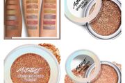 Touch in Sol Metallist Sparkling Foiled Pigments in 01 cream peach, 02 honey brown, 04 sun aurora