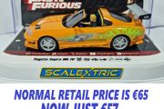 Scalextric C4591 Toyota Supra Brian O'Conner F+F Slot Car (the fast and the furious, TV movie classic Road )