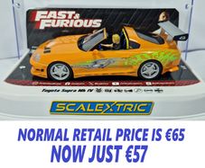 Scalextric C4591 Toyota Supra Brian O'Conner F+F Slot Car (the fast and the furious, TV movie classic Road )