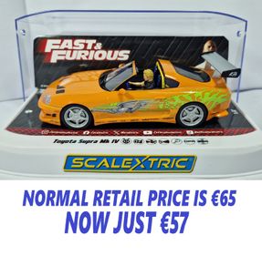 Scalextric C4591 Toyota Supra Brian O'Conner F+F Slot Car (the fast and the furious, TV movie classic Road )