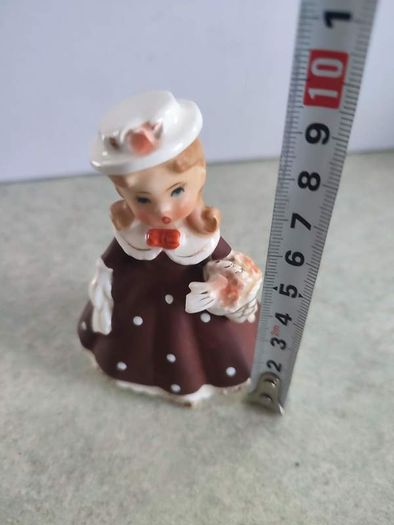 Vintage Bone China Fegurine Of Flower Gril.
