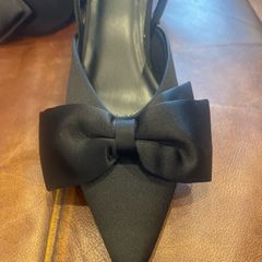 Beautiful kitten heel sling back shoes