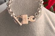 Silver Plated Padlock Bracelet