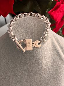Silver Plated Padlock Bracelet