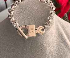 Silver Plated Padlock Bracelet