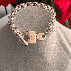 Silver Plated Padlock Bracelet
