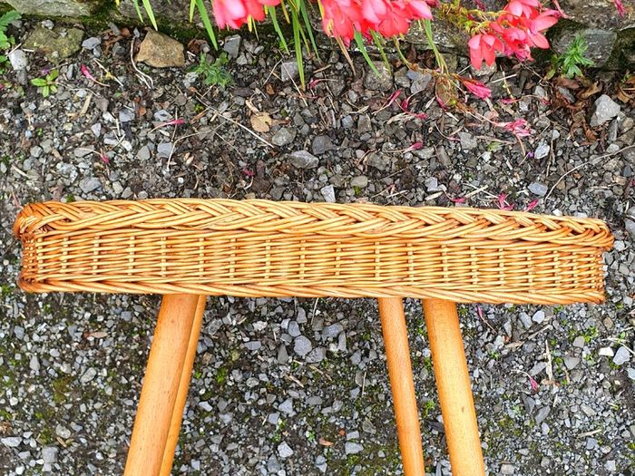 Very Rare Mid Century Wicker Table
